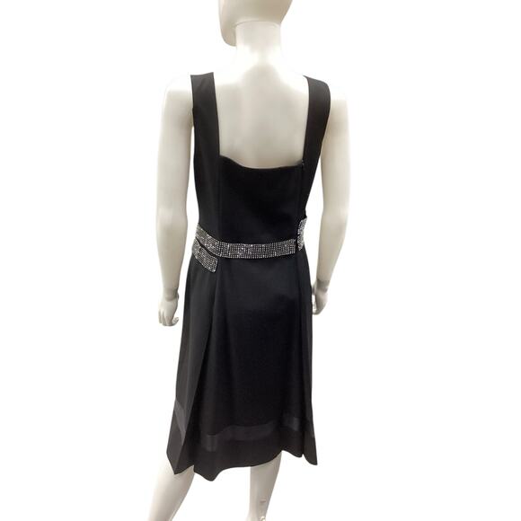 Tory Burch Women’s Dress Size 10 Sleeveless Wool Blend Decorative Waist Black - Picture 3 of 5